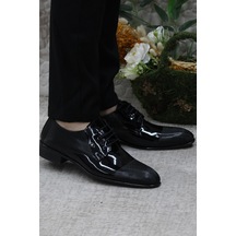 Fort Rasgo 2708 Siyah Rugan Damat Ayakkabısı Takım Ayakkabısı Erkek Klasik Ayakkabı 001