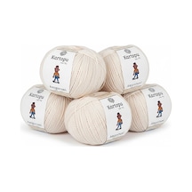 Amigurumi Pamuklu Oyuncak Örgü Ipliği Açık Krem K011 50 Gr 5 Adet