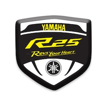 Yamaha R25 Logolu 3d Kabartmalı Siperlik Camı Sticker 6