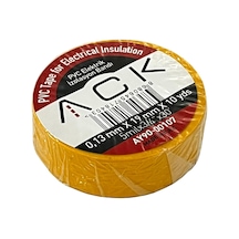 Ack 10 Adet Sarı Pvc Elektrik İzole Bant Ay90-00107 10 Adet