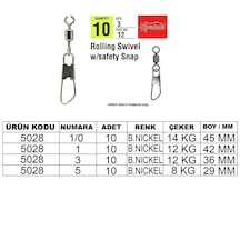 Captain 5028 Klips Safety 10lu Paket Black Nikel Standart - 2-0