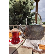 Digithome Granit Kamp Ve Mutfak Çay Bitki Çayı Demliği 2,5 Lt Siyah- 152.2.07.039 Siyah