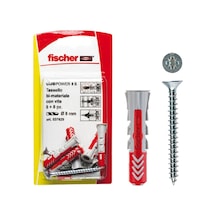 Tr 537629 Dübel Vidalı Duopower, Gri/kırmızı, 8 X 40 Mm, 8 Adet Set