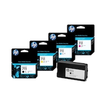 Hp 711 Cz129A Cz130 Siyah Kırmızı Sarı Mavi Kartuş Seti T520
