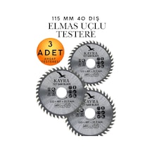 3 Adet 115 Mm 40 Diş Ahşap Kesme Testeresi Bıçağı - Avuç Taşlama Spiral Uyumlu Profesyonel Ağaç, Sunta, Mdf, Kontrplak Kesici Testere Diski Seti - Hassas Ve Pürüzsüz Kesim Ağaç Testere Ucu