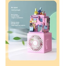 Masaüstü Blok Fan Küçük Masa Vantilatörü, Usb Şarj Edilebilir Pil, 3 Hız Güçlü - Zb106
