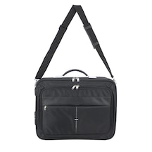 Çantachım Unisex Siyah 15.6'' Çelik Kasalı Laptop Evrak Bilgisayar Çantası Siyah