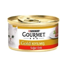 Gourmet Gold Kıyılmış Sığır Etli Konserve Yetişkin Kedi Maması 6 x 85 G