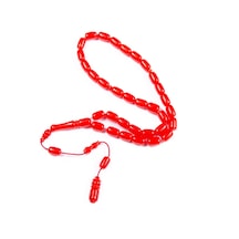 Burhan Sağlam Kapsül Kesim 12x8 Mm Sıkma Kehribar Sistem Püsküllü Tesbih Bs24115