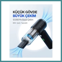 Trendexa Vacuum Plus Snv-3002 15in1 Profesyonel 12.000pa Emiş Güçlü Üflemeli Şarjlı Mini Araç Süpürgesi Mac Standart