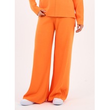 Alexandergardi Beli Lastikli Geniş Paça Triko Pantolon A90944-s-alt Turuncu