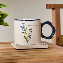 Kitchen Çiçek Desenli Kupa - Beyaz / Mavi - 310 Ml Renkli