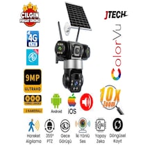 O-kam 6060 3+3+3 9mp 4g Sim Kartlı Solar Panelli 3 Lens 1 Ptz Akıllı Kamera