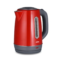 Sk-8031 Su Isıtıcı Kettle Paslanmaz Çelik, 1.8 L, Inox, Otomatik Kapanma Kırmızı
