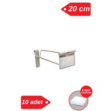 20 Cm - 10 Adet Galvaniz Etiketli Tel Pano Kancası Raf Askısı Galvaniz