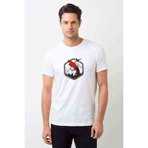 Pubg Flare Gun Baskılı Beyaz Erkek Tshirt