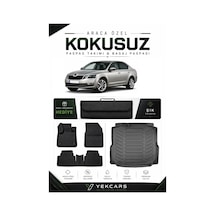 Skoda Octavia 2013 Model Aracınıza Özel 4d Karbonlu Kauçuk Paspas Takımı Ve Bagaj Havuzu