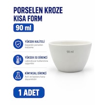 Porselen Kroze 90 Ml Kısa Form 1 Adet