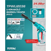 Total TPWLI2036 Li-İon Akülü Basınçlı Yıkama Makinesi