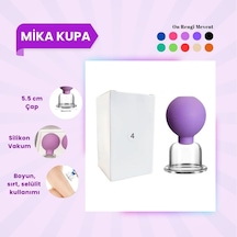 Silikon Vakumlu Mika Yüz Masaj Kupası No:4 Koyu Mor Çok Renkli