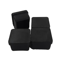 Katarmarket Profil İç Ayak Tapası Plastik Siyah 20X20 Mm 4 Lü