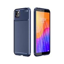 Newface Huawei Y5p Kılıf Auto Focus Karbon Kapak - Lacivert