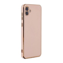 Samsung Uyumlu Galaxy A04 Kılıf Volet Silikon - Pembe Evimdeyokyok