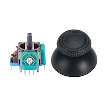 Ps5 Analog Motor Ve Topuz Seti 1+1 Playstation 5 Tamir Ps5 Motor Kol Tamir Seti Yedek Parça Siyah