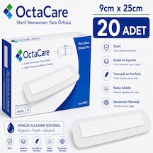Octacare Esnek Steril Nonwoven Yara Örtüsü 9cm 25cm 20 Adet