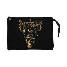 Marduk Skull Siyah Clutch Astarlı Cüzdan / El Çantası Siyah