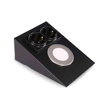 Mutfak Aydınlatma Tezgah Altı Led Prizli Led Aydınlatma Armatür Siyah Metal Siyah