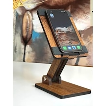 Eğim Ve Yükseklik Ayarlanabilir Telefon Standı Ceviz Diğer