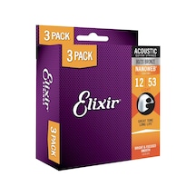 Elixir Akustik Bronz Nano Tel 012/053 3'lü Paket