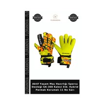 Aktif Yaşam Maç Hazırlığı Sporcu Desteği Gk-300 Kaleci Eld. Hybrid Parmak Korumalı 11 No Sarı