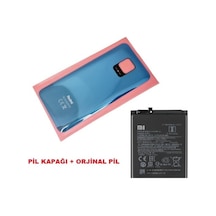 Xiaomi Redmi Note 9 Pro Arka Kapak Batarya Kapağı + Pil Cam Gri
