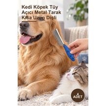 4 Adet Kedi Köpek Tüy Açıcı Metal Tarak Kısa Uzun Dişli