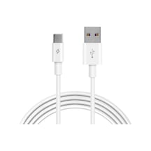 Type-c Usb 2.0 5a Süper Hızlı Şarj Kablosu, Huawei Supercharge Uyumlu Beyaz