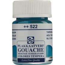 Gouache Jar 16ml Guaj Boya Turquoise Blue / 522 No Color
