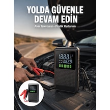 Mey İthalat Şarjlı Araç Akü Takviyeli Hava Pompası Powerbank Özellikli Yeni Nesil