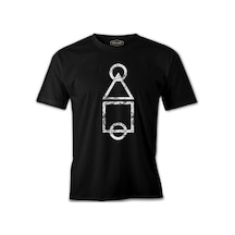 Squid Game - Logo Brush Siyah Erkek Tshirt