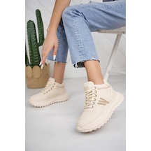 Guja 24k317 4 Bej Bağcıklı Hafif Fashion Kadın Bot