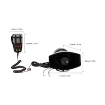 Fortunelane 12v 80w Araba Sireni Hoparlörü, 7 Farklı Ses, Konuşma Mikrofonu, 200db, Siyah Plastik Fortunelane 12v 80w Araba Sireni Hoparlörü, 7 Farklı Ses, Konuşma Mikrofonu, 200db, Siyah Plastik