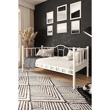 Teknor Kamelya Sedir Metal Karyola Beyaz