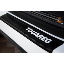 Volkwagen Touareg Carbon Fiber Kapı Eşiği Yazısı Sticker 4Ad
