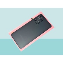 Tkgz  Samsung Uyumlu Galaxy A72 A725 Arka Kapak Batarya Kapağı Cam Full Lensli - Siyah Çok Renkli