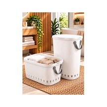Still Çamaşır Sepeti 65 Lt + Çamaşır Selesi 40 Lt İkili Set Beyaz - 909303859 Beyaz