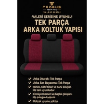 Skoda Felicia 1995-2001 Uyumlu Valeria Serisi Bordo Siyah Bel Destekli Tay Tüyü Koltuk Kılıfı