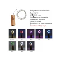 Led Şişe Işık Dizisi Pil Dahil Cadılar Bayramı Noel Işığı Pembe 1 Adet Çok Renkli