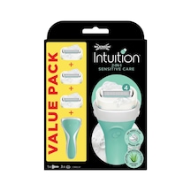 Wilkinson Sword Intuition Sabunlu 4 Bıçaklı Tıraş Bıçağı Sapı + 3 Yedek Başlık