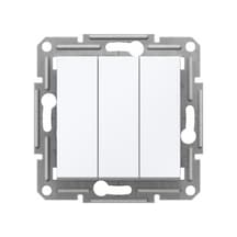 Schneider Eph2170121 Asfora Beyaz Üçlü Anahtar. Çerçevesiz
